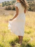 2024 Women's Vacation White Dress