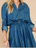 Women's Style Sexy Slit Long Sleeve Maxi Dress