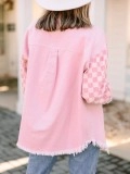Pink Checkered Shacket