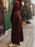 AUTUMN EMBROIDERED MAXI