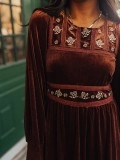 AUTUMN EMBROIDERED MAXI