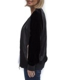 Black and satin pilot jacket