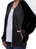 Black and satin pilot jacket