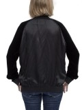 Black and satin pilot jacket