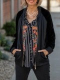 Black and satin pilot jacket