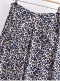 Blue plant printed pants