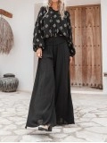 Bohemian Black Cotton Breeze Trousers