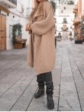 Casual knitted long cardigan
