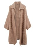 Casual knitted long cardigan
