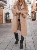 Casual knitted long cardigan