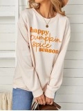 Casual letter print long sleeve sweatshirt