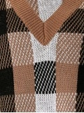 Casual loose contrast plaid dress