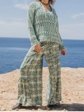 Casual Loose Print Breeze Trousers