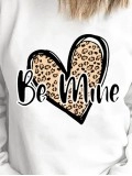 Casual print crew neck sweatshirt