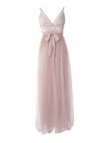 Casual mesh patchwork suspender dress