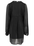 casual puff sleeve dress