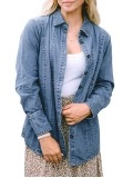 Casual simple versatile denim jacket