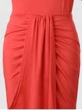 Casual solid color irregular short sleeve dress