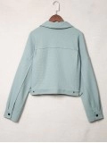 Casual solid color waffle jacket