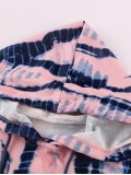 Casual Tie Dye Contrast Long Sleeve Hoodie