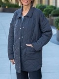 Women's grey diamond checkered jacket