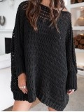 Hollow knit sweater