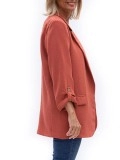 Colorful sleeve loop pocket suit jacket