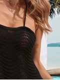 Crisscross Halter Neck Openwork Cover-Up Dress