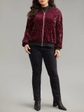 Elegant Burgundy beaded coat