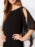Elegant senior cape dress for women