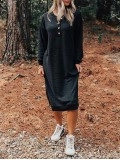 fall knit buttons cardingan dress