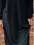 fall knit buttons cardingan dress