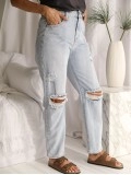 Fashion distressed denim pants
