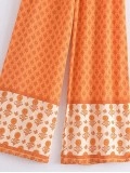Fashion plant printed casual pants