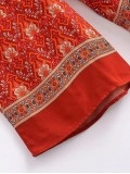 Fashion printed wide leg pants