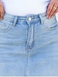 Fashionable split denim short skirt