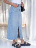 Fashionable split denim short skirt