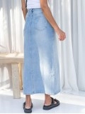 Fashionable split denim short skirt