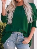 Green Smocked Wrist Shift Top