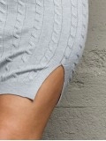Cable-Knit Sweater Mini Skirt