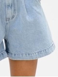 High-Rise Denim Shorts  Light Wash