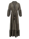 Holiday style long sleeved dress
