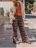 Loose Print Casual Breeze Trousers