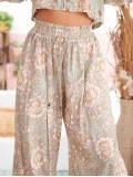 Loose Print Casual Breeze Trousers 2023