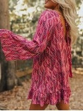 Floral print pink dress
