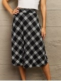 Wide Waistband Knee Length Skirt