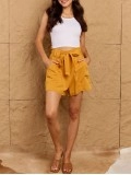 Women's High Waist Paper Bag Shorts