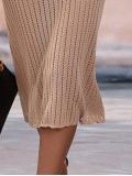 Openwork Johnny Collar Cover Up Dress