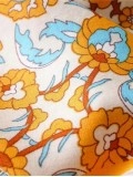 Orange plant printed casual pants