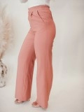 Pink straight suit pants